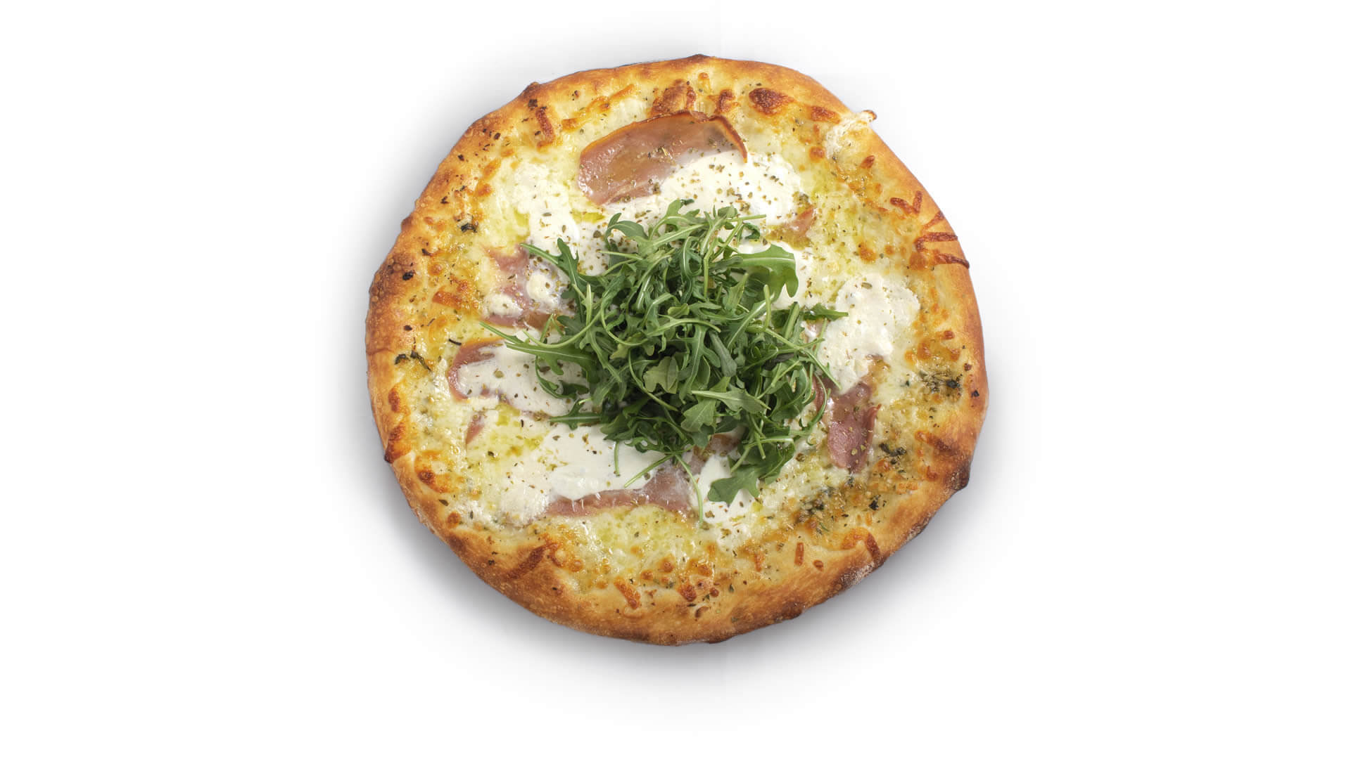 Truffle Burrata & Prosciutto Pizza