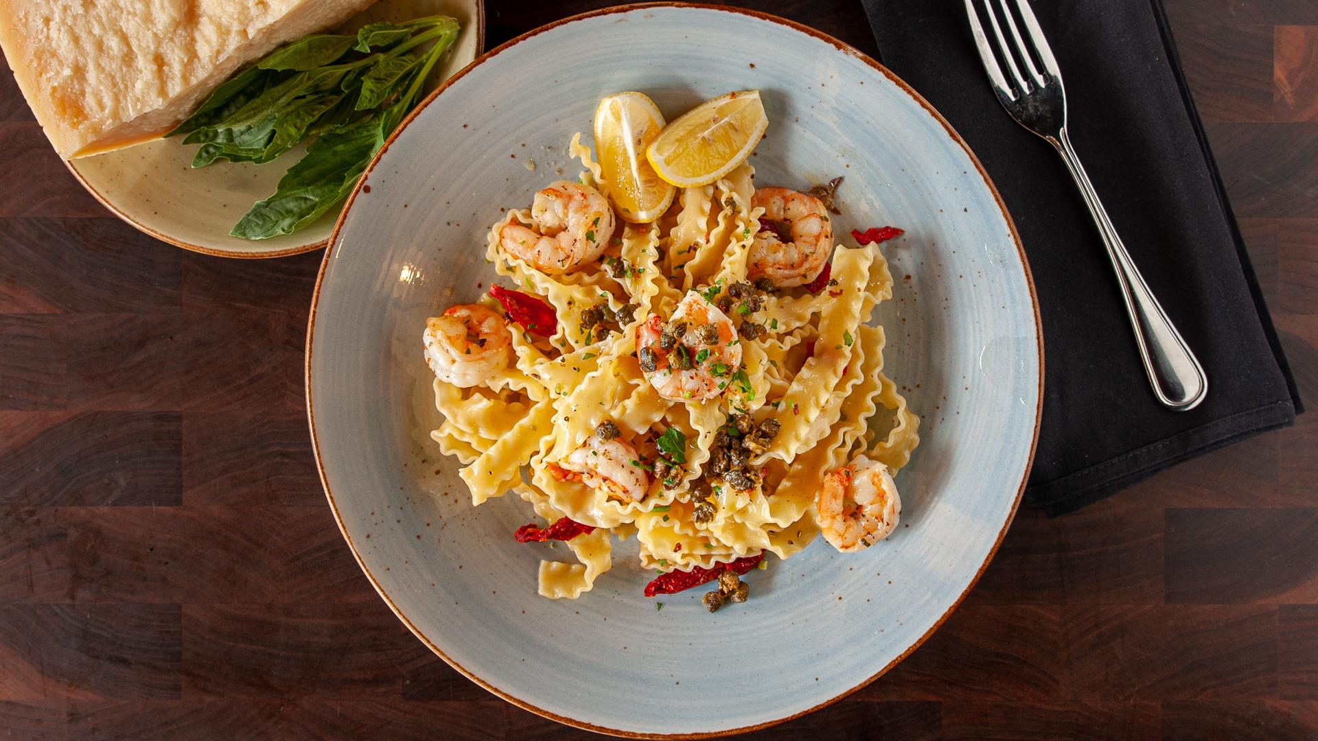 shrimp scampi at russo's